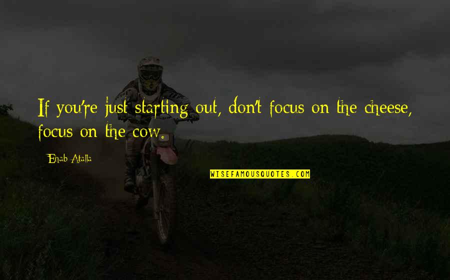 Love Talaga Quotes By Ehab Atalla: If you're just starting out, don't focus on
