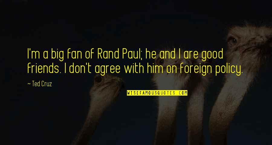 Love Target Quotes By Ted Cruz: I'm a big fan of Rand Paul; he