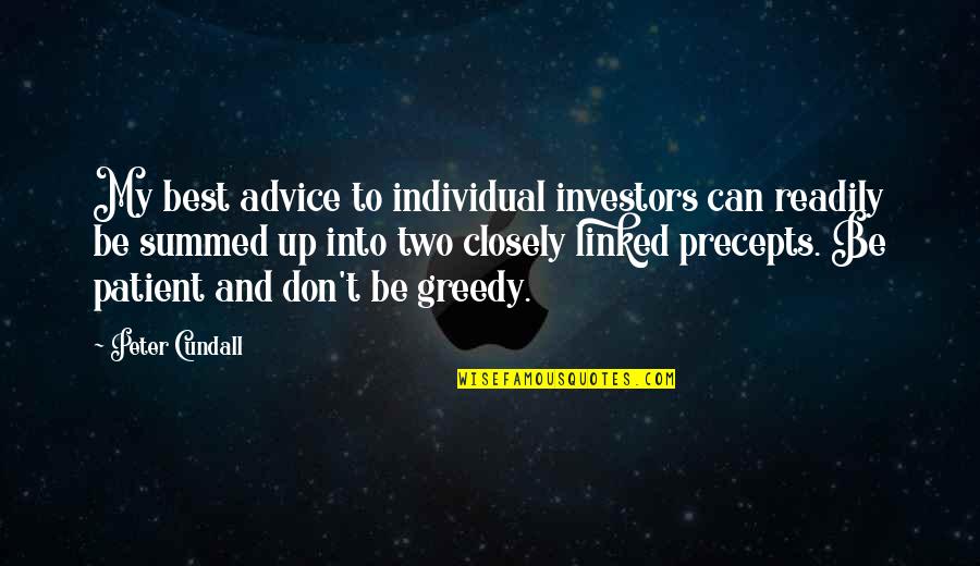 Love That Is Confusing Quotes By Peter Cundall: My best advice to individual investors can readily