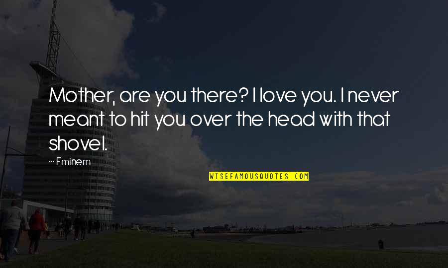 Love That Never Meant To Be Quotes By Eminem: Mother, are you there? I love you. I