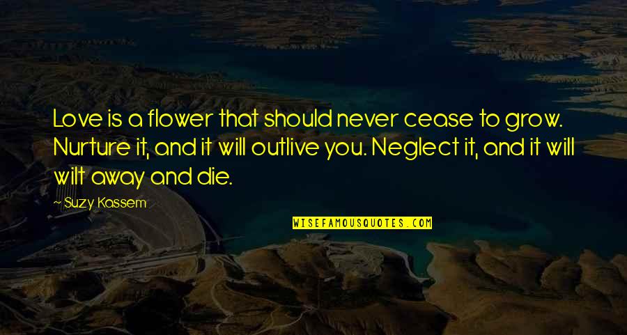 Love That Will Never Die Quotes By Suzy Kassem: Love is a flower that should never cease