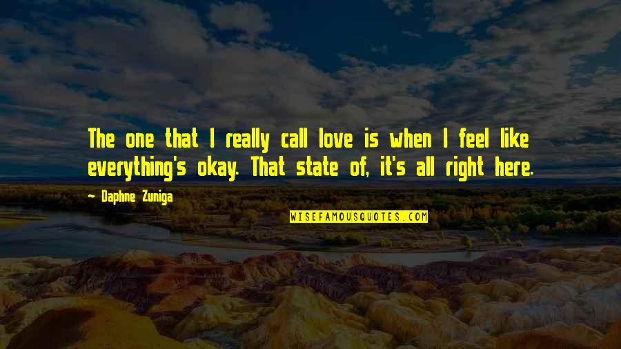Love The Right One Quotes By Daphne Zuniga: The one that I really call love is