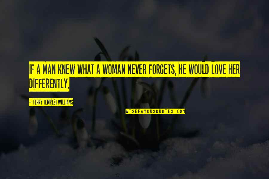 Love The Tempest Quotes By Terry Tempest Williams: If a man knew what a woman never