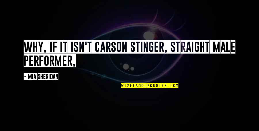 Love Through Eye Quotes By Mia Sheridan: Why, if it isn't Carson Stinger, Straight Male