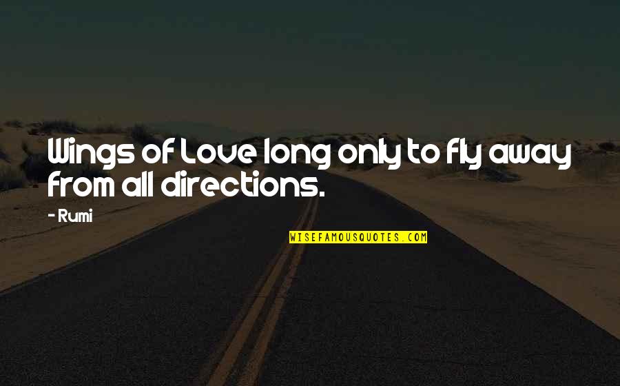Love To Fly Quotes By Rumi: Wings of Love long only to fly away