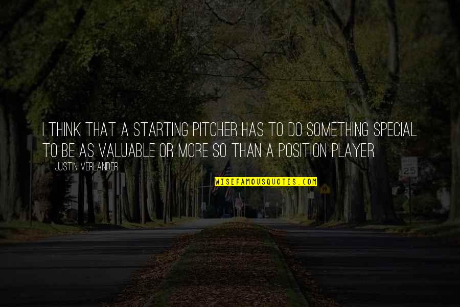 Love To Put On Pictures Quotes By Justin Verlander: I think that a starting pitcher has to