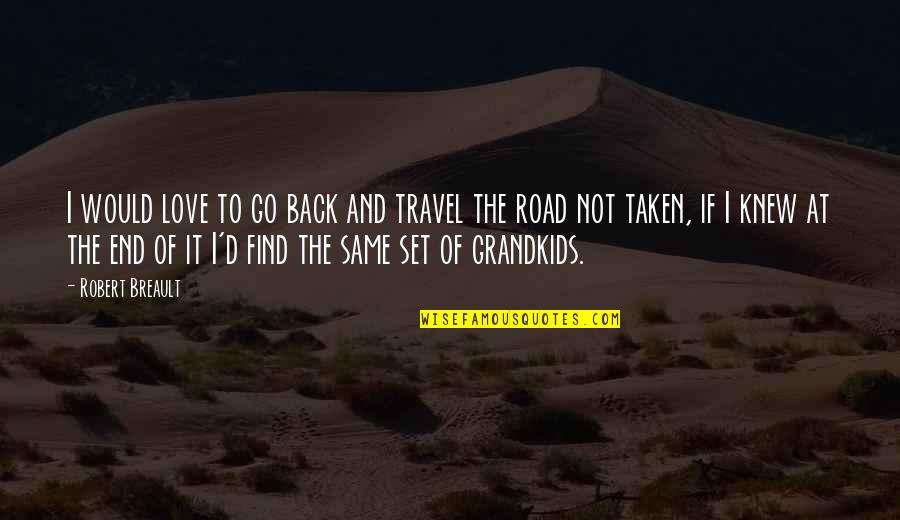 Love Travel Quotes By Robert Breault: I would love to go back and travel