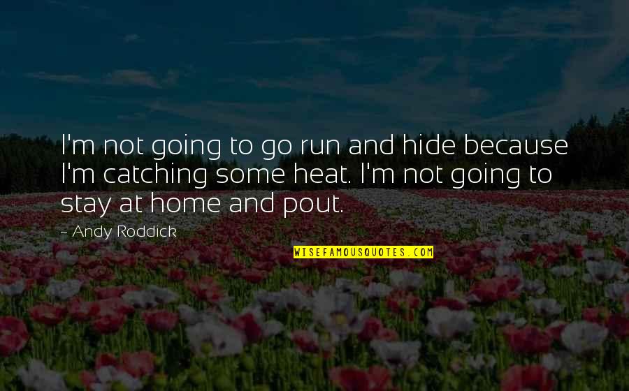 Love U Bangaram Quotes By Andy Roddick: I'm not going to go run and hide