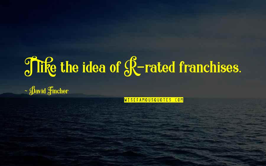 Love U But Im Scared Quotes By David Fincher: I like the idea of R-rated franchises.