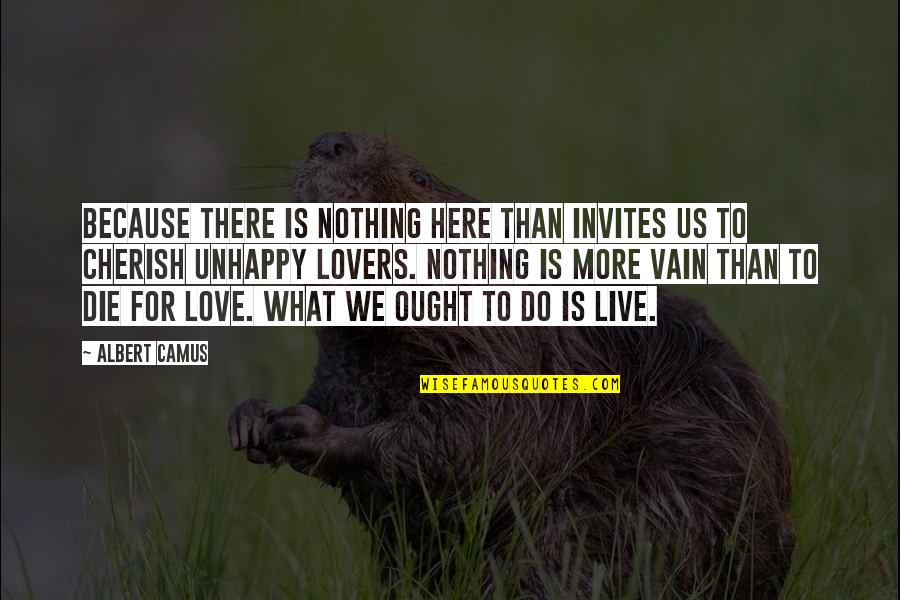 Love Vain Quotes By Albert Camus: Because there is nothing here than invites us