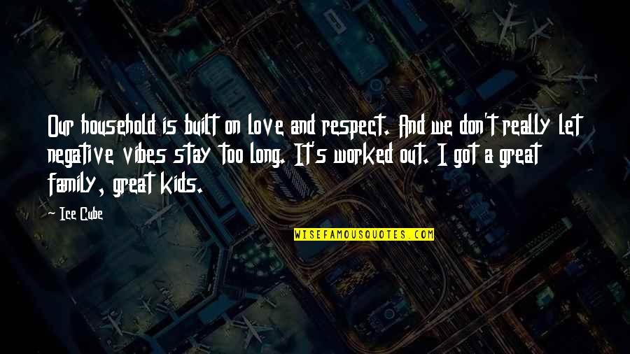 Love Vibes Quotes By Ice Cube: Our household is built on love and respect.