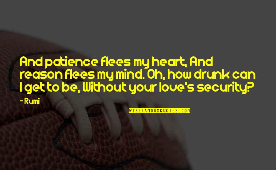 Love Without Reason Quotes By Rumi: And patience flees my heart, And reason flees Love Without Reason Quotes By Rumi: And patience flees my heart, And reason flees