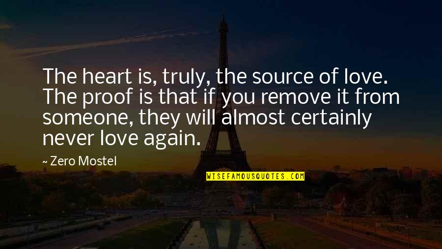 Love You All Over Again Quotes By Zero Mostel: The heart is, truly, the source of love. Love You All Over Again Quotes By Zero Mostel: The heart is, truly, the source of love.
