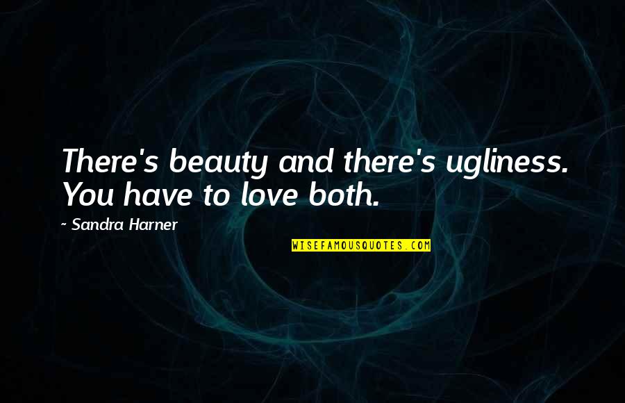 Love You Both Quotes By Sandra Harner: There's beauty and there's ugliness. You have to