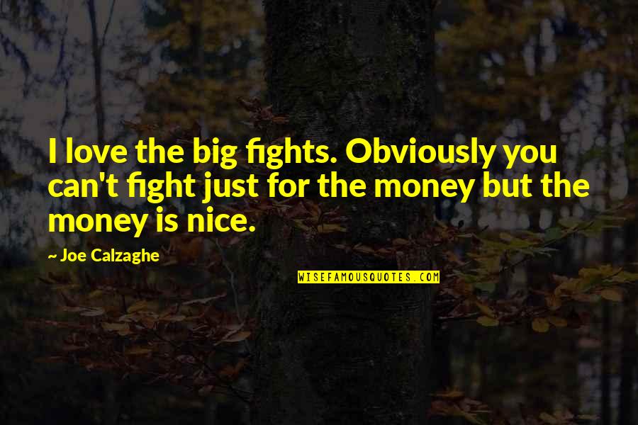 Love You Fight For Quotes By Joe Calzaghe: I love the big fights. Obviously you can't