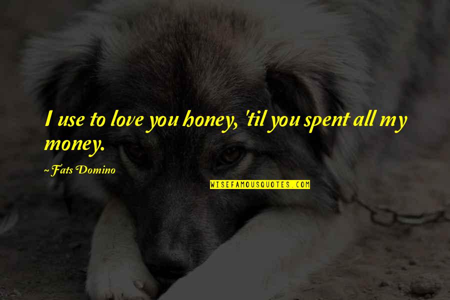 Love You Honey Quotes By Fats Domino: I use to love you honey, 'til you