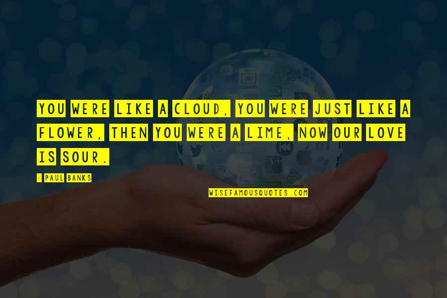 Love You Then Love You Now Quotes By Paul Banks: You were like a cloud, you were just Love You Then Love You Now Quotes By Paul Banks: You were like a cloud, you were just