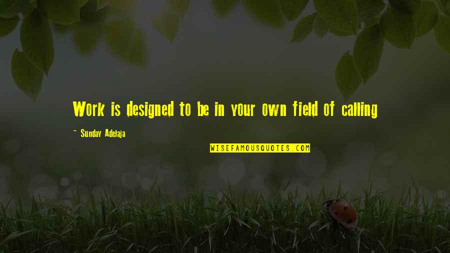 Love Your Image Quotes By Sunday Adelaja: Work is designed to be in your own Love Your Image Quotes By Sunday Adelaja: Work is designed to be in your own