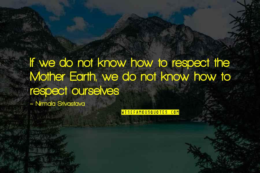 Love Your Mother Earth Quotes By Nirmala Srivastava: If we do not know how to respect