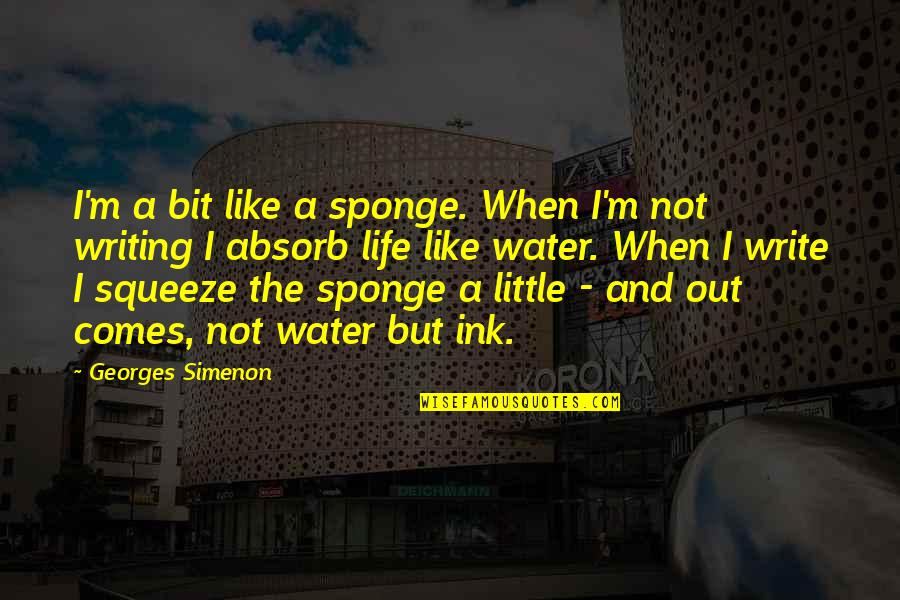 Loved One Passing Quotes By Georges Simenon: I'm a bit like a sponge. When I'm