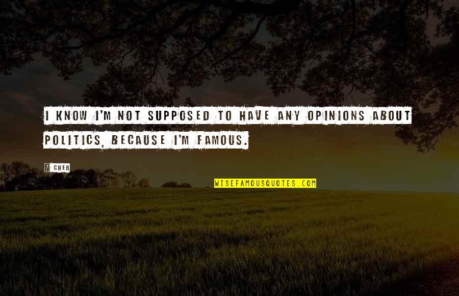 Loved One Who Is Sick Quotes By Cher: I know I'm not supposed to have any