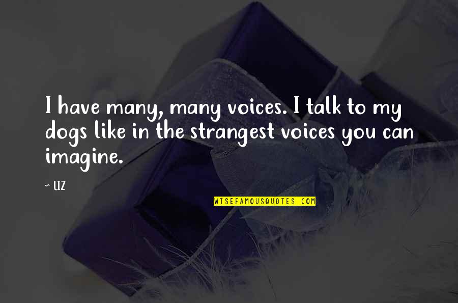 Lovelier Light Quotes By LIZ: I have many, many voices. I talk to