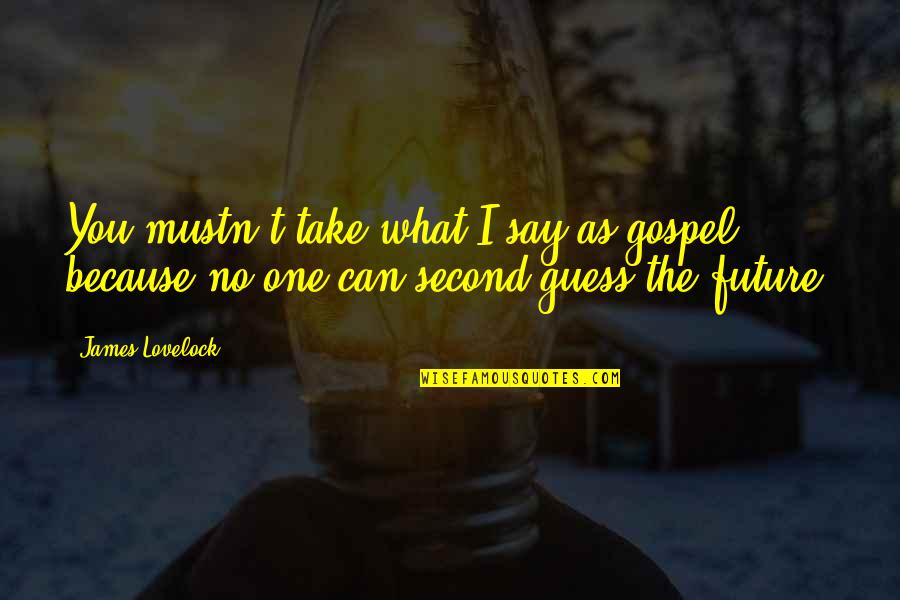 Lovelock Quotes By James Lovelock: You mustn't take what I say as gospel