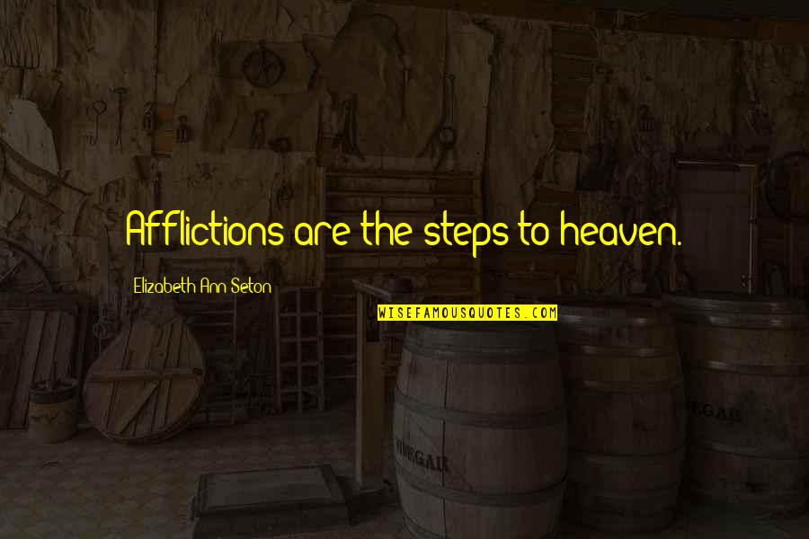 Lovely Husband And Wife Quotes By Elizabeth Ann Seton: Afflictions are the steps to heaven.