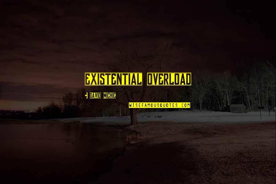 Lovely Partner Quotes By David Michie: existential overload Lovely Partner Quotes By David Michie: existential overload