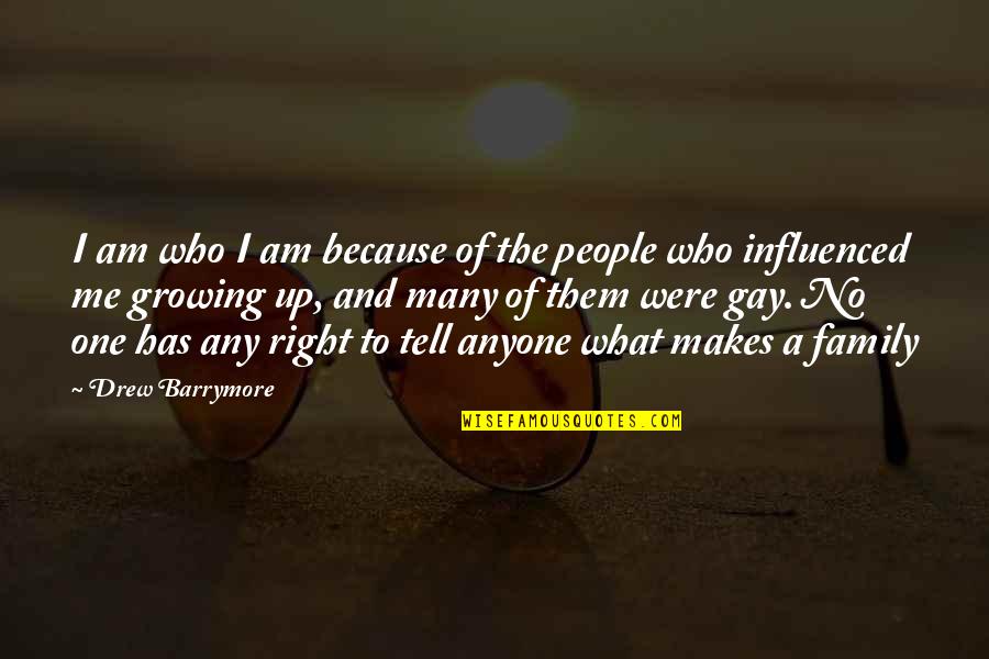 Lovely Time With Family Quotes By Drew Barrymore: I am who I am because of the Lovely Time With Family Quotes By Drew Barrymore: I am who I am because of the