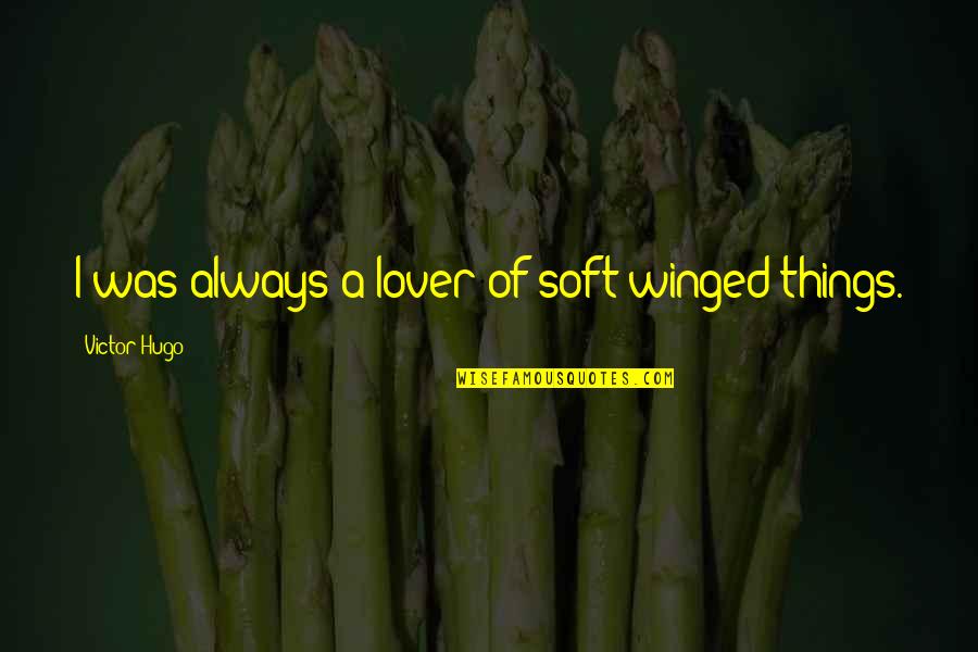 Lover Quotes By Victor Hugo: I was always a lover of soft-winged things.