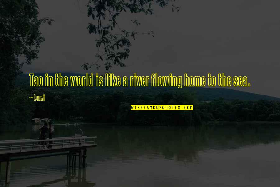 Lovers Life Living Quotes By Laozi: Tao in the world is like a river