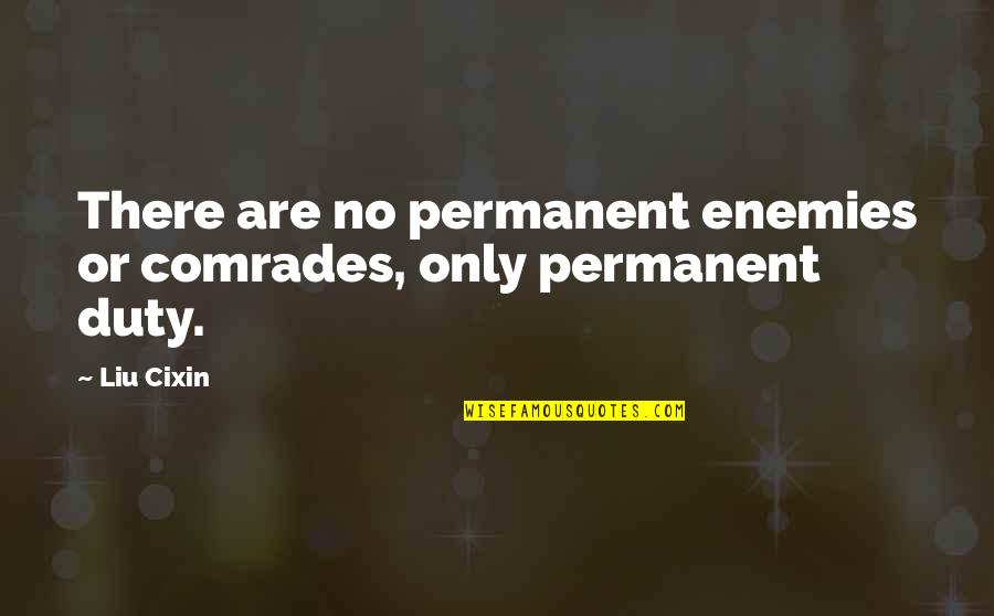 Loving Children Unconditionally Quotes By Liu Cixin: There are no permanent enemies or comrades, only