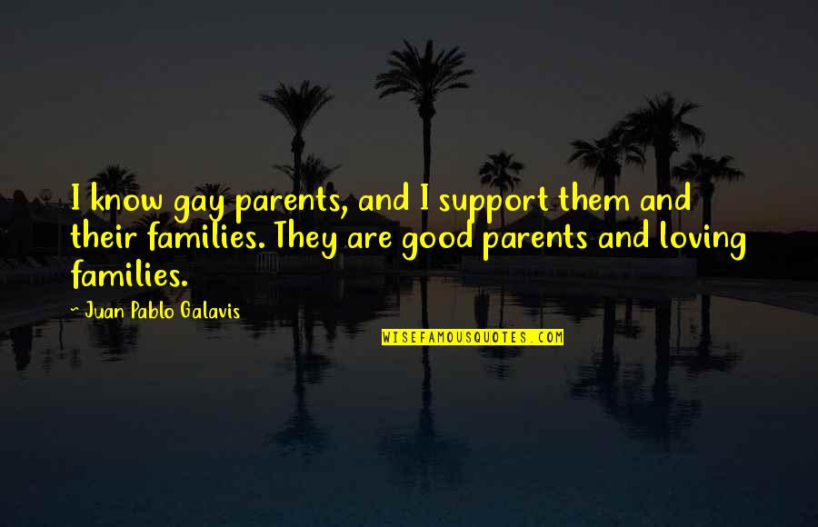 Loving My Parents Quotes By Juan Pablo Galavis: I know gay parents, and I support them