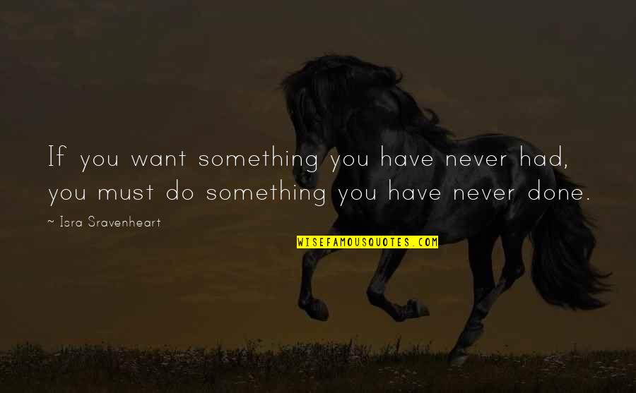Loving Someone But Not Being In Love With Them Quotes By Isra Sravenheart: If you want something you have never had,