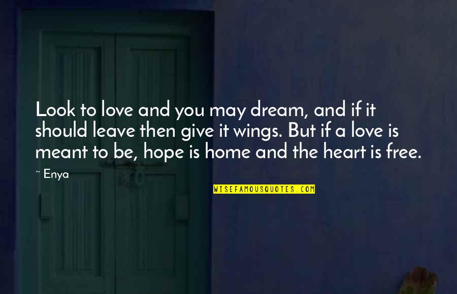 Loving Someone You Can Have Quotes By Enya: Look to love and you may dream, and Loving Someone You Can Have Quotes By Enya: Look to love and you may dream, and