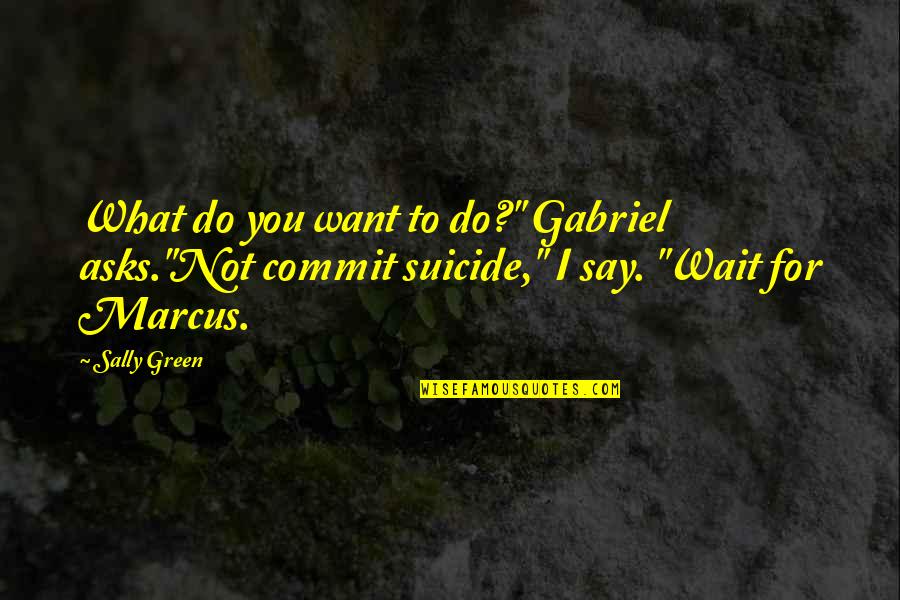 Loving Someone's Flaws Quotes By Sally Green: What do you want to do?" Gabriel asks."Not