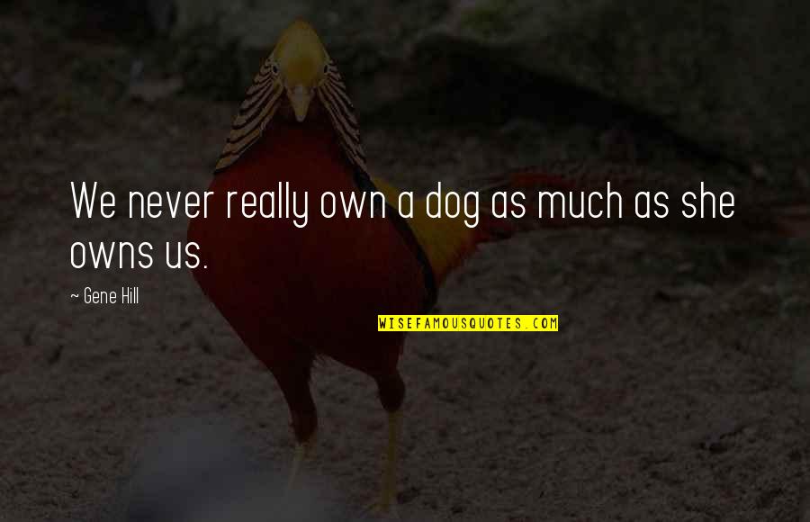 Loving You For No Reason Quotes By Gene Hill: We never really own a dog as much