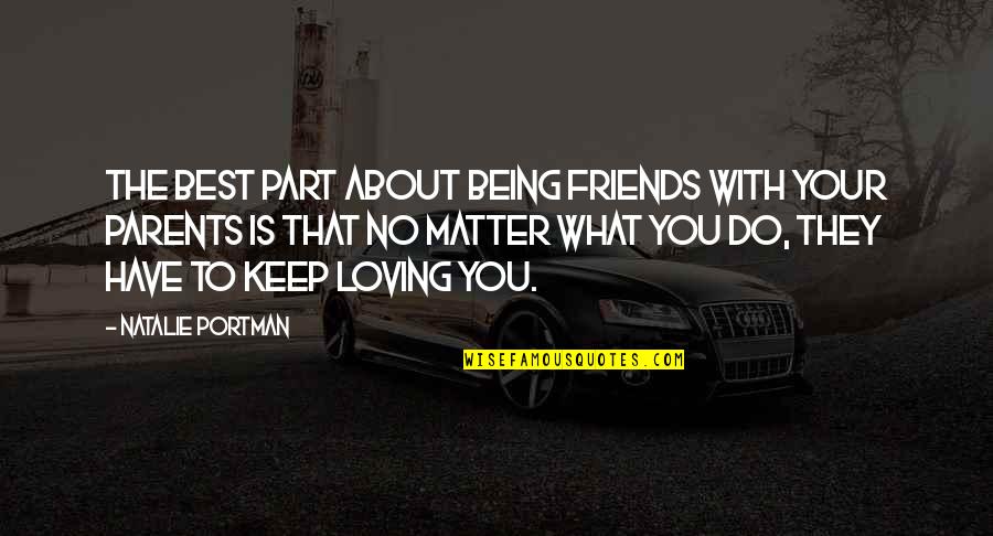 Loving You Is The Best Quotes By Natalie Portman: The best part about being friends with your Loving You Is The Best Quotes By Natalie Portman: The best part about being friends with your