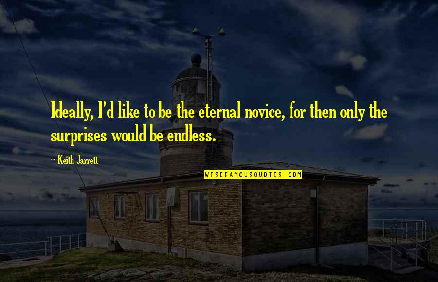 Lovitz Lowndes Quotes By Keith Jarrett: Ideally, I'd like to be the eternal novice, Lovitz Lowndes Quotes By Keith Jarrett: Ideally, I'd like to be the eternal novice,