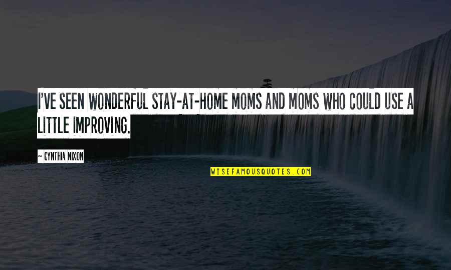 Low Down Friend Quotes By Cynthia Nixon: I've seen wonderful stay-at-home moms and moms who