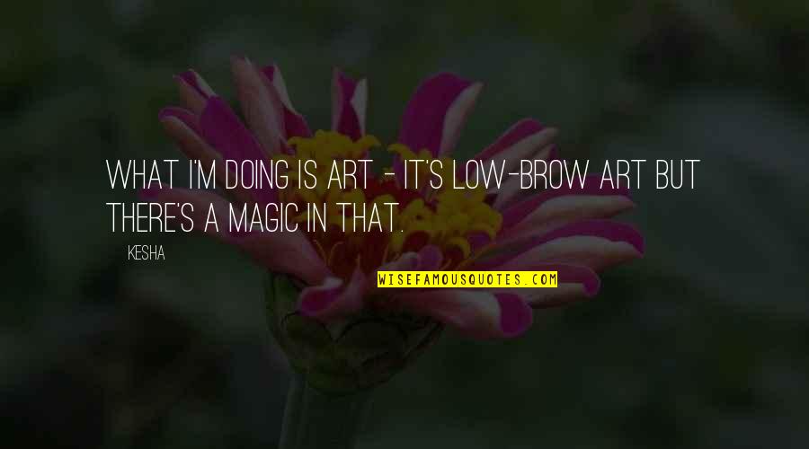 Low Magic Quotes By Kesha: What I'm doing is art - it's low-brow