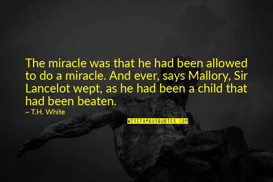 Lowing Quotes By T.H. White: The miracle was that he had been allowed Lowing Quotes By T.H. White: The miracle was that he had been allowed