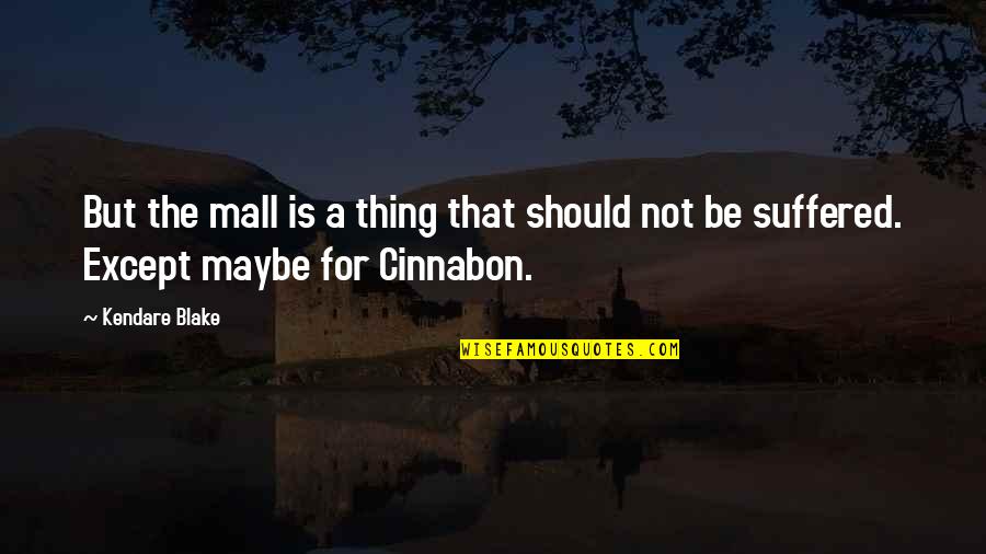 Lowood Quotes By Kendare Blake: But the mall is a thing that should