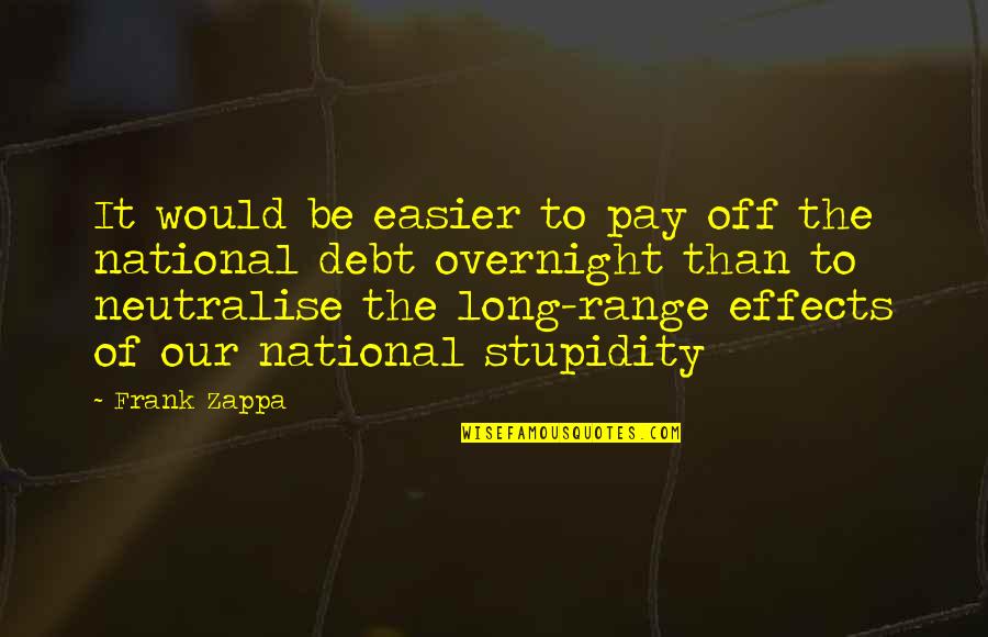 Lowrider Bicycle Quotes By Frank Zappa: It would be easier to pay off the