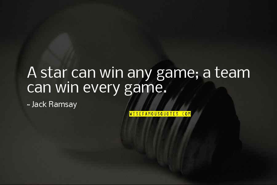 Loyalty In Latin Quotes By Jack Ramsay: A star can win any game; a team Loyalty In Latin Quotes By Jack Ramsay: A star can win any game; a team