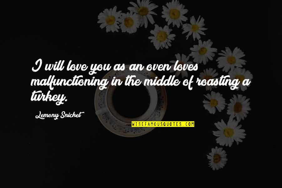 Loyalty Quotes By Lemony Snicket: I will love you as an oven loves
