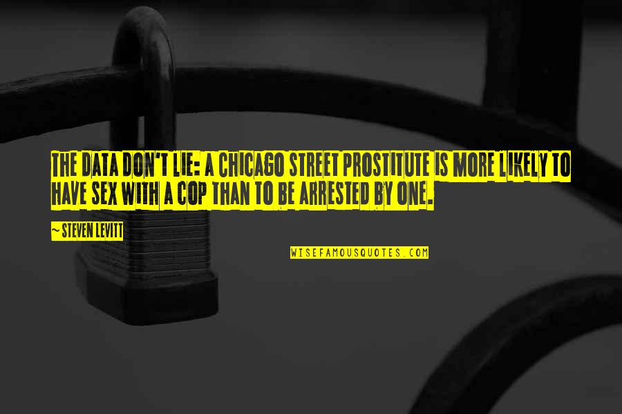Loyterers Quotes By Steven Levitt: The data don't lie: a Chicago street prostitute