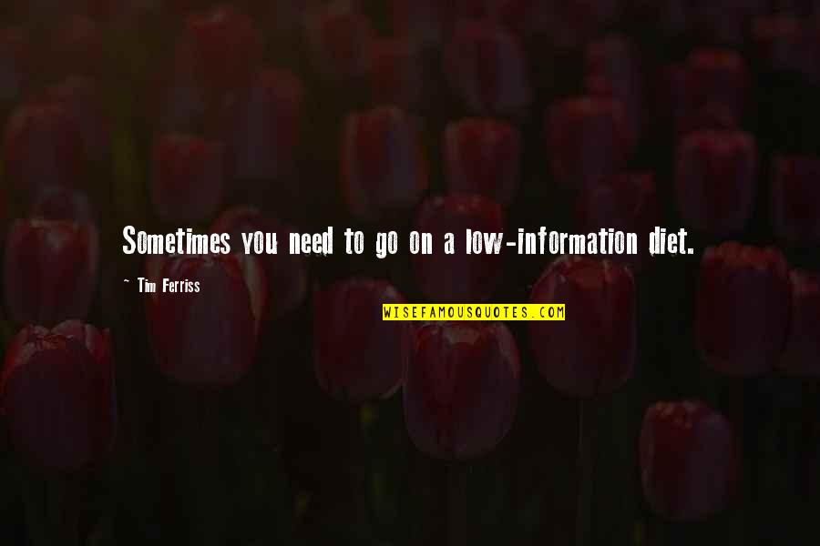Lrz175en Quotes By Tim Ferriss: Sometimes you need to go on a low-information