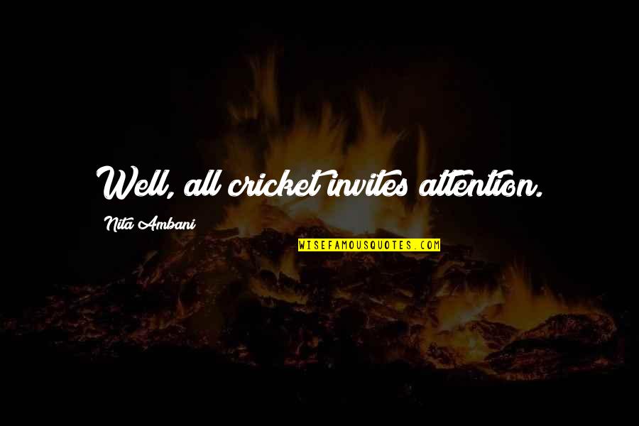 Ls Output With Quotes By Nita Ambani: Well, all cricket invites attention. Ls Output With Quotes By Nita Ambani: Well, all cricket invites attention.